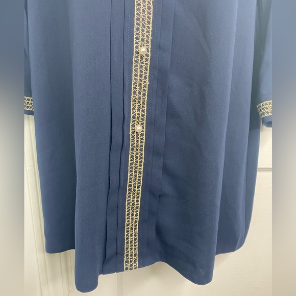 Navy Blue Tunic with Gold Trim - Picture 2 of 9